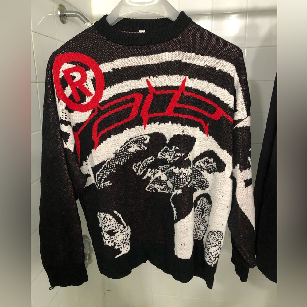 Limited edition  chic luxe Racer Worldwide racer sweater size m unisex